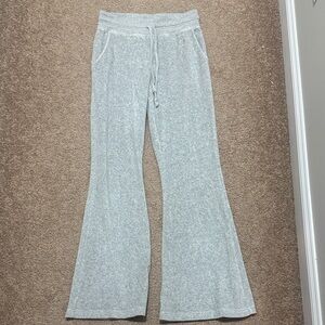 Aerie Light Gray Flared Sweatpants